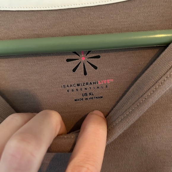 Isaac Mizrahi Essentials Pima Cotton Crew Neck Knit Top - Picture 4 of 5